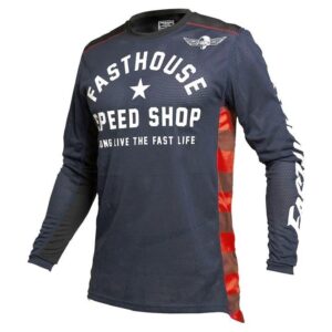 CAMISA FASTHOUSE ORIGINALS AIR COOLED - NAVY/PRETO