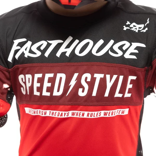 CAMISA FASTHOUSE AKIN JUVENIL - VERMELHO / PRETO - Imagem 5