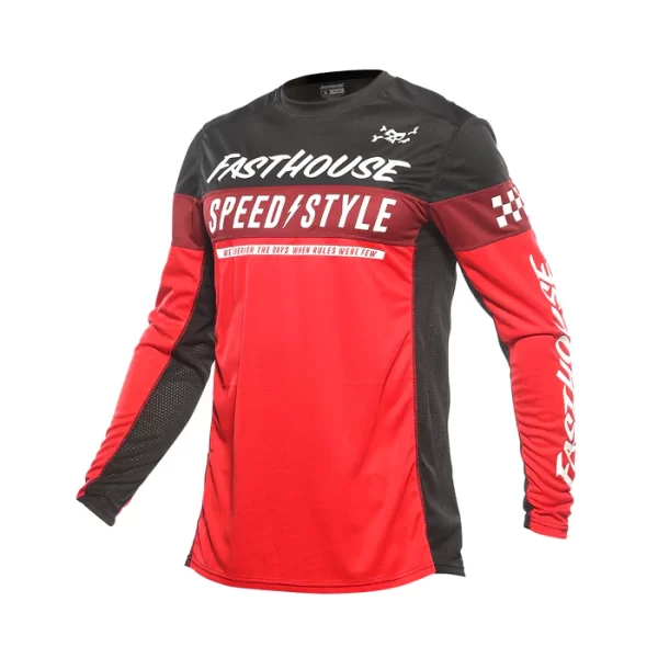 CAMISA FASTHOUSE AKIN JUVENIL - VERMELHO / PRETO